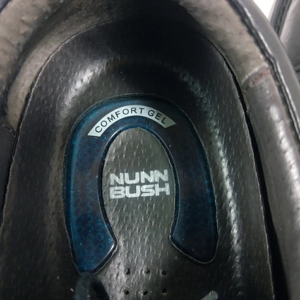 Nunn Bush Comfort Gel Black Leather Dress Shoes
